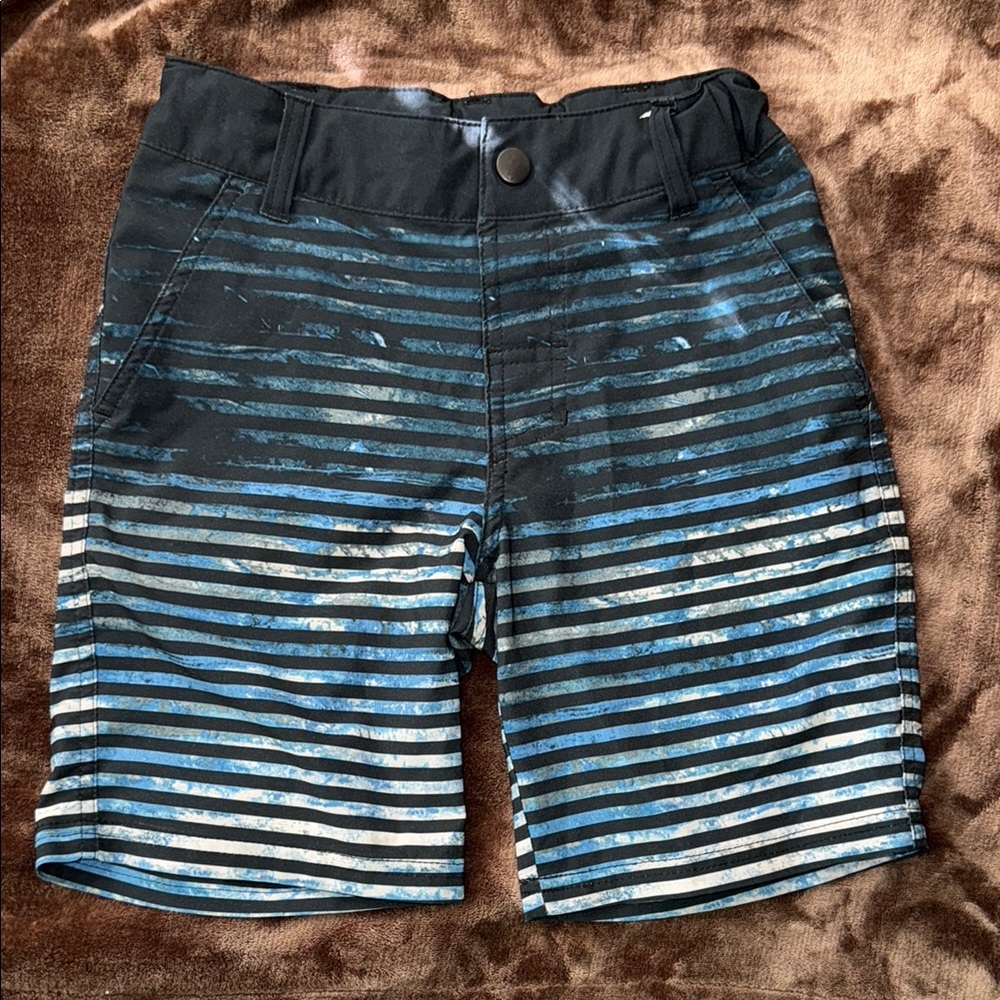 art class Black and Blue Swim Trunks Gradient Stripes